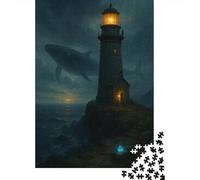 Faro costero 1.000piezas Rompecabezas Pintura de Paisaje Adultos Accesorios Interior Didácticos 12+ Creatividad 1000pcs (75x50cm)