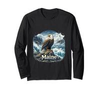 Faro costero del águila de la tormenta del Atlántico de Maine Manga Larga