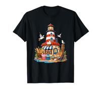 Faro costero Panadería Gaviotas Cupcakes Camiseta