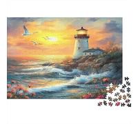 Faro costero Puzzle 1000 Piezas Adultos,Puzzles para Adultos1000 Piezas,Rompecabezas De Juego De Rompecabezas Y Juego Familiar Adecuado para Hombres Y Mujeres 1000pcs (75x50cm)