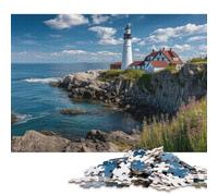 Faro Costero Puzzle Adultos 300 Piezas Juego De Rompecabezas Decoración Juegos Educativos Cumpleaños Stress Relief Toy 300pcs (40x28cm)