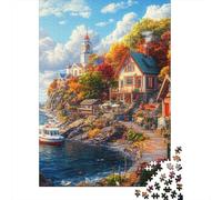 Faro costero Puzzle Imposible,desafío for Adults Entretenimiento Creativo 1000 Piezas Obra De Arte De Juego De para Adultos, Regalos A Partir De 14 Años 1000pcs (75x50cm)