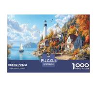 Faro costero Puzzle Imposible,desafío for Adults Entretenimiento Creativo 1000 Piezas Obra De Arte De Juego De para Adultos Y Niños A Partir De 12 Años 38x26cm/1000pcs