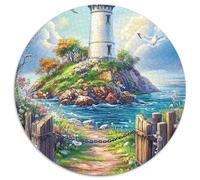 Faro costero Puzzle Redondo 1000 Piezas Colorido Exclusivo De Amazon para Adultos Y Jóvenes 1000pcs (67.5x67.5cm)