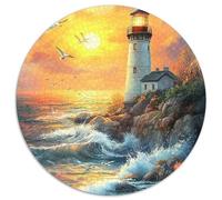 Faro costero Puzzles Imposible,desafío para Adultos Entretenimiento Creativo 1000 Piezas Obra De Arte De Juego De para Adultos Y Niños A Partir De 12 Años (67.5x67.5cm)