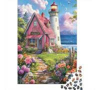 Faro Cottage Jardín Puzzle De 1000 Trozos Papel Grueso Rompecabezas Compatible con Tabla Fácil Almacenar Desafiante Y Divertido 52x38cm/1000pcs