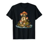 Faro de Hongo Encantado Cottage Fairy Village Camiseta