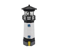 Faro de Jardín Solar con Lámpara Giratoria Luces LED Decorativas para Exteriores Decoración de Césped Y Jardín, Lámpara de Faro con Energía Solar, Negro
