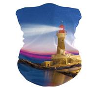 Faro De La Costa Polainas De Cuello 26X30Cm Multifuncional Cuello Pañuelo Lavable Pasamontañas para Caza Pesca Ciclismo