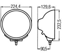 Faro de largo alcance derecha atornillado 1F8 007 560-041 HELLA