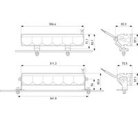 Faro de largo alcance izquierda atornillado 1FE 358 154-001 HELLA