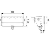 Faro de largo alcance izquierda atornillado 1FE 358 154-011 HELLA