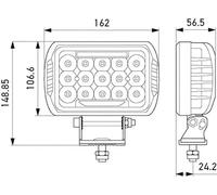 HELLA Faro de carretera compatible con 1FE 358 154-031