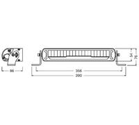 OSRAM LEDriving LIGHTBAR MX250-CB, luz de conducción LED, iluminación de campo cercano y lejano, combo, 2700 lúmenes, haz de luz ≤ 320m, faro LED/luz de carretera aux, luz de posición,homologación ECE