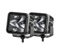HELLA 1FA 358 176-821 LED-Faro de carretera - Black Magic Cube Kit 3.2" - 12/24V - montaje exterior - Iluminación largo alcance - Cable: 500mm - Conector: Conector DEUTSCH - Juego - Cant.: 2