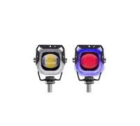 Faro de Moto 2 Focos LED Ultrabrillantes Para Motocicleta Con Forma Ojo Ángel Cristal DRL Luz Conducción Diurna Color Rojo Y Azul Para Motocross Y Motocross Faro Motocicleta