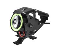 Faro de Moto Faro Auxiliar LED Universal Para Motocicleta De 125W, 12V, 1200 LM, U7, Minifoco Para Motocicleta, Accesorio Para Bicicleta. Faro Motocicleta(Green with switch)