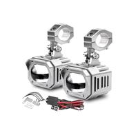 Faro de Moto Faros Antiniebla Para Motocicleta, Faros Auxiliares LED, Proyector De Conducción, Luz LED Con Soporte, Interruptor De Arnés De Cableado Faro Motocicleta