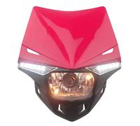 Faro De Moto para CRF XR para WRF para YZF para DRZ para RMZ XT WR Dirt Bike Carenado De Faros Faro De Motocicleta Motocross Off Road Focos para Moto(Red)