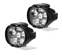 Faro De Motocicleta Faros Delanteros Motocicleta 6 LED 12 V Delantera Trabajo Superbrillante Blanca 1500 LM Foco LED Para Scooters Antiniebla(2Piece)