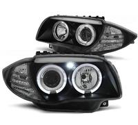 Faro Delantero Angel Eyes LED Tuning Tec Para BMW Serie 1 E81-E88 04-11 Negro