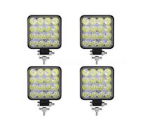Faro Delantero Coche 4 Piezas 12 V para Jeep para Camión 4X4 LED Barra Luz 48 W para Mini Luz Trabajo LED Todoterreno Foco Coche SUV ATV Barra Faros LED Faros Delanteros