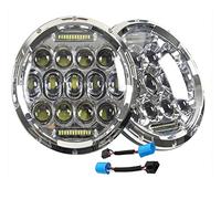 Faro Delantero Coche Faro Delantero LED De 7 Pulgadas para Coche Faro DRL para Hummer H1 H2 2003 2004 2005 2006 2007 2008 2009 Accesorios 75 W Y 40 W Faros Delanteros(with 9007 Adapter F)
