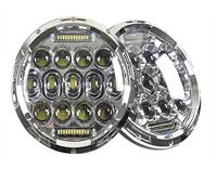 Faro Delantero Coche Faro Delantero LED De 7 Pulgadas para Coche Faro DRL para Hummer H1 H2 2003 2004 2005 2006 2007 2008 2009 Accesorios 75 W Y 40 W Faros Delanteros(Headlight 2pcs B)