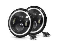 Faro Delantero Coche Faro Delantero LED De 7 Pulgadas para Ford para F150 1976 Y para Mustang 1965-1978 Faro Delantero H4 DRL para Motocicleta. Faros Delanteros(2 Piezas)
