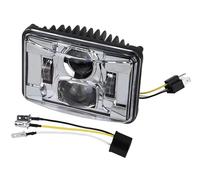 Faro Delantero Coche Faro LED 4 X 6 Pulgadas para Freightliner FLD120 FLD132 FLD112 para Condor FLC112 para Freightliner para Classic para International 9300 para Western Faros Delanteros(Plata)