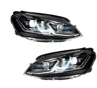 Faro Delantero Coche para Golf 7 para MK7 2013-2017 Conjunto Iluminación Faros Delanteros Coche Lente Faro Accesorios Faros Giro Dinámicos Conjunto Faros Aelanteros(Silver)