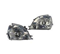 Faro Delantero Coche Un Par De Faros Delanteros Cristal para Toyota Hiace para Regius RCH47 293W0077514 Faros Delanteros