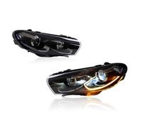 Faro delantero Compatible Con VW Para Faros Para Scirocco 2009 2010 2011 2012 2013 2014 2015 2016 Faros Delanteros Con Proyector Señales De Giro Dinámicas Accesorios Para Automóviles(2pcs Halogen)