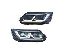 Faro Delantero Conjunto Compatible Con Para Tiguan 2013 2014 2015 2016 Luz Delantera DRL Faros Delanteros Angel Eyes Lámpara De Señal Accesorios Automotrices