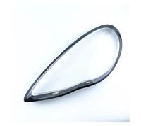 Faro Delantero Cubiertas Para Panamera 970 2010 2011 2012 2013 Cubierta De Faro Delantero Coche Con Borde Negro Pantalla Lámpara Carcasa Lente Faro Delantero Lentes Faros Cubierta(Left side)