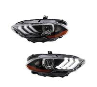 Faro delantero de estilo de coche compatible con Ford Mustang 2018 2019 2020 2021, conjunto de faros delanteros de coche, luz de cruce alta, luz DRL, ajuste Plug and Play(Headlight)