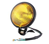 Faro Delantero de la Motocicleta, Keenso Bombilla de la Lámpara de la Motocicleta Faro Delantero Redondo de la Motocicleta de 5 Pulgadas 12V Universal (Yellow)