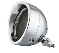 Faro Delantero De Motocicleta 7 Pulgadas Para Heritage,para Fat Para Boy Para Softail (1986-2014, Carcasa Negra) Protector de faro delantero(1063 Chrome Brim)