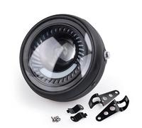 Faro Delantero De Motocicleta para Bobber De 6,5" LED Redondo Soporte De Montaje Lateral En Espiral Faros Delanteras(1)