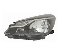 Faro delantero derecho H4 eléctrico para toyota Yaris 2017 en adelante Parábola negra