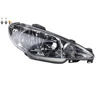 Faro Delantero Derecho Halógeno H7 H7 Compatible con Peugeot 206 CC 09/98- DTV