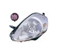 Faro delantero izquierdo para gran punto 2008- parábola cromata conector rosa