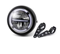 Faro delantero LED para motocicleta de 6,46 pulgadas para Cafe Racer bobber Chopper Faro con DRL
