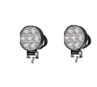 Faro Delantero Luz Trabajo LED Cuadrada Pequeña 7 | 4/2 Piezas 12-24 V Faros Auxiliares Modificados Todoterreno Lámpara Punto Inundación Coche Camión SUV
