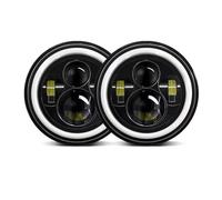 Faro Delantero Para Land Para Rover Para Defender 90 Para Range Para Rover Para County Para Classic Faro Led 4 Puertas Y 7 Pulgadas Faro DRL H4 Faro Principal auto(2piece)
