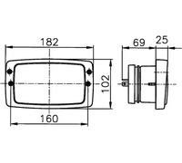 Faro derecha H4 1AB 006 213-001 HELLA para FENDT Farmer Favorit