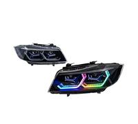 Faro derecho Para BMW Serie 3 E90 RGB 2005-2012 Luces Coche Faro Proyector LED Lámpara Cabeza Luz Circulación Diurna Automotriz Faros Delantero Izquierdo(Is Xenon,R)