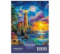 Faro en el mar Rompecabezas 1000 Pieza, Puzzle Difícilpara Adultos, Puzzle DIY para Juegos Familiares Rompecabezas 52x38cm/1000pcs