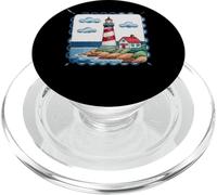 Faro, en, el, orilla, con, océano, olas PopSockets PopGrip para MagSafe