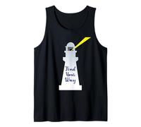 Faro Encuentra tu Camino Guía náutica de Barco de Carga oceánica Camiseta sin Mangas